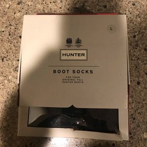 HUNTER BOOT SOCKS (BLACK- LARGE) NWOT